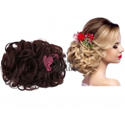 Coc modern din par artificial cu Glamour F6Q8233 Castaniu Inchis Mixt